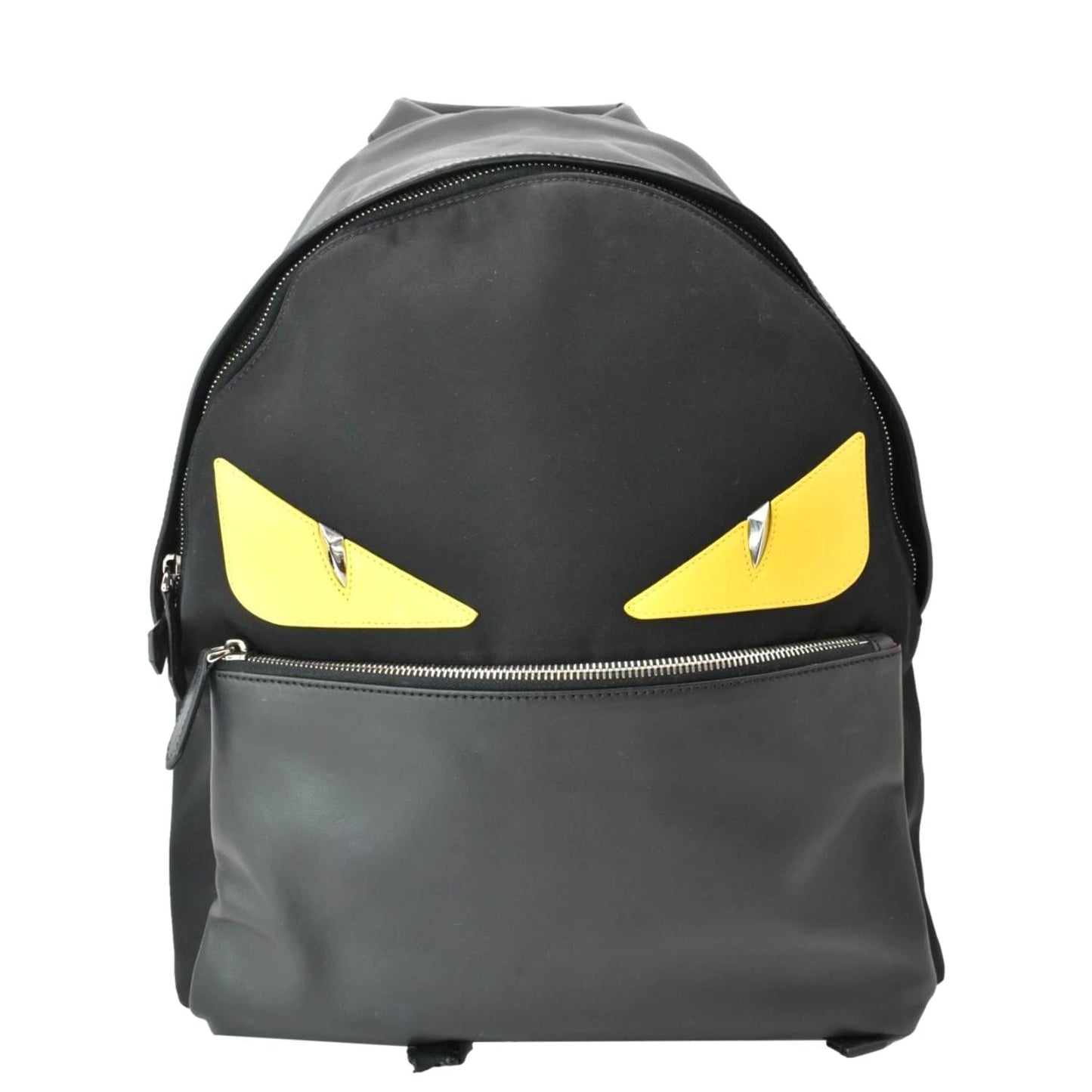 FENDI Monster Eyes Large Nylon Backpack Bag Black