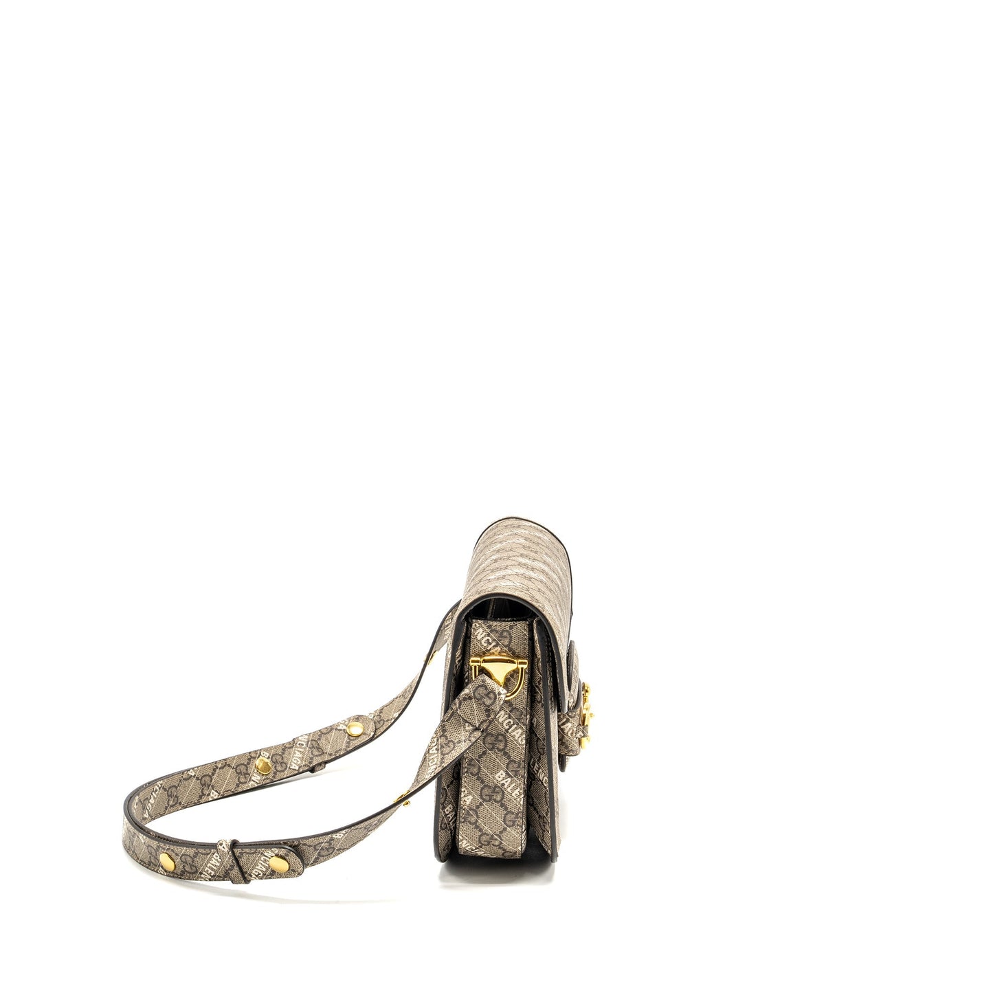 Gucci x Balenciaga Horsebit 1955 Purse Supreme/Balenciaga Print Canvas