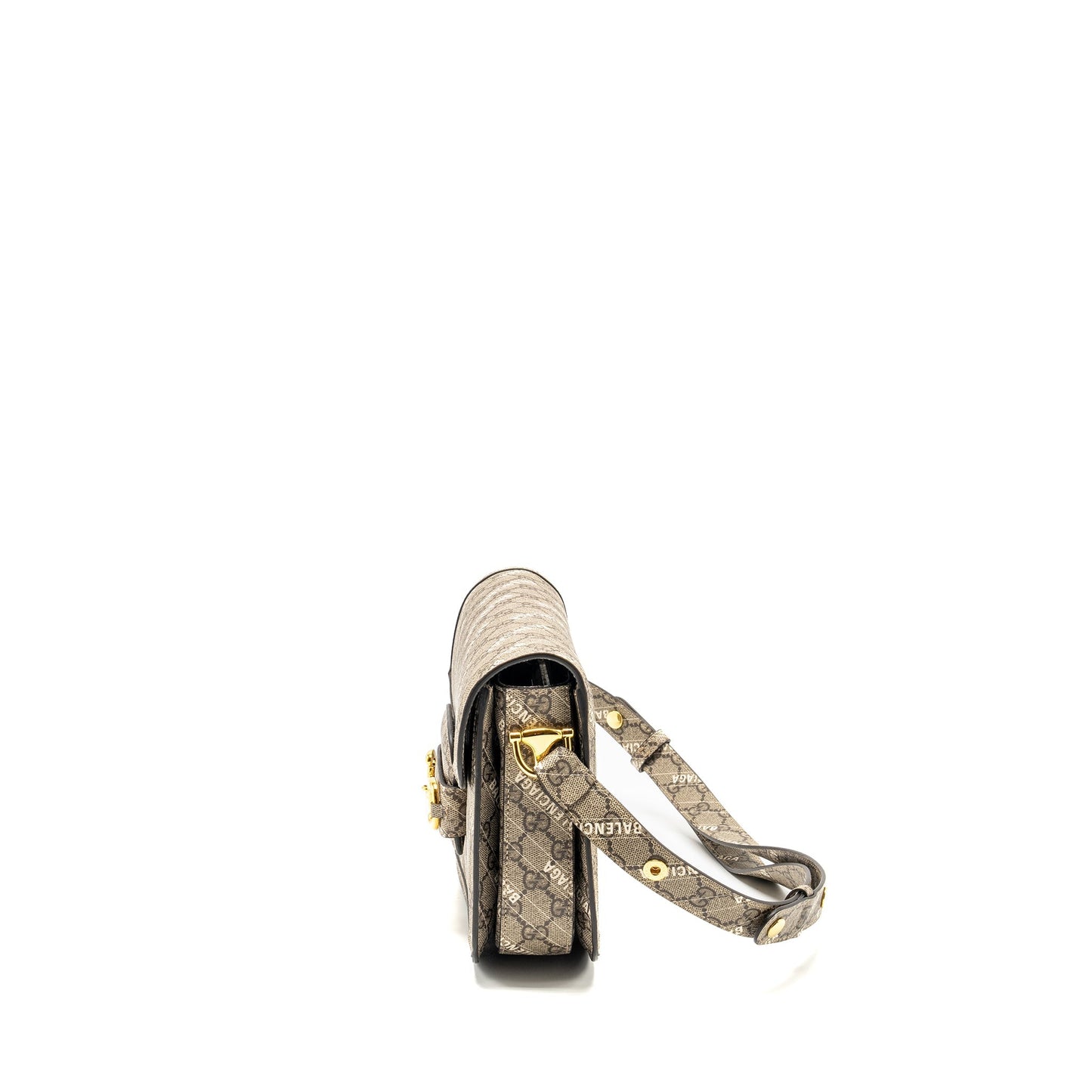 Gucci x Balenciaga Horsebit 1955 Purse Supreme/Balenciaga Print Canvas