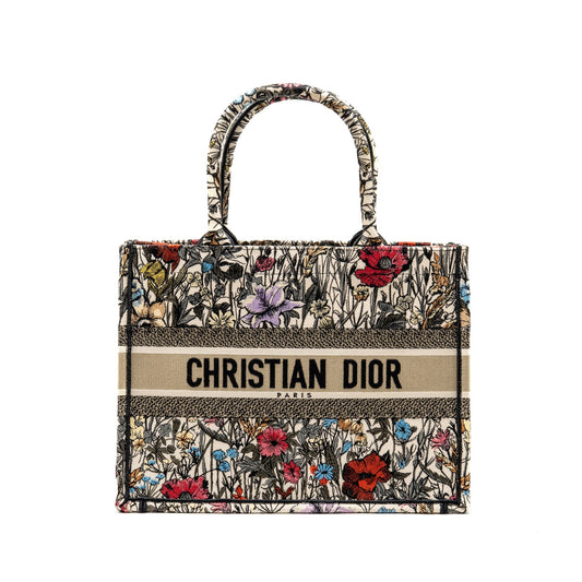 Dior Medium Dior Book Tote Mille Fleurs Embroidery Multicolour