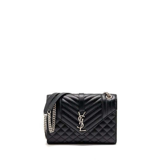 Saint Laurent/Ysl Medium Envelop Purse Grained Calfskin Black