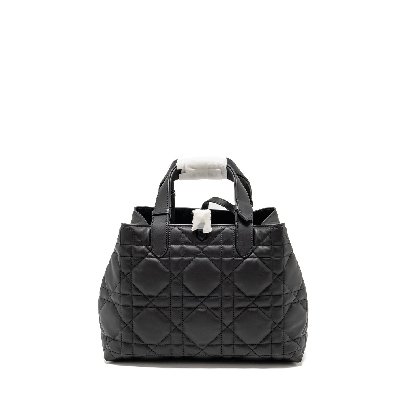 Dior Medium Dior Toujours Purse Macrocannage Calfskin Black