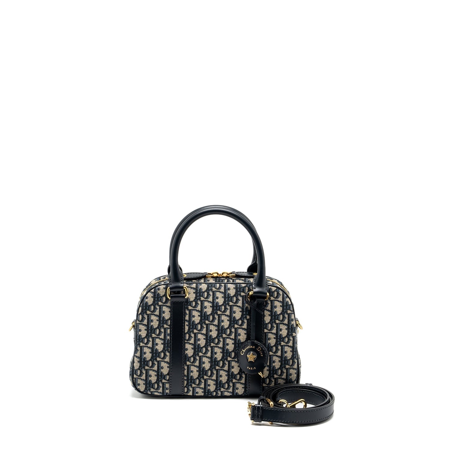 Dior Medium Bowling Purse dior oblique canvas blue