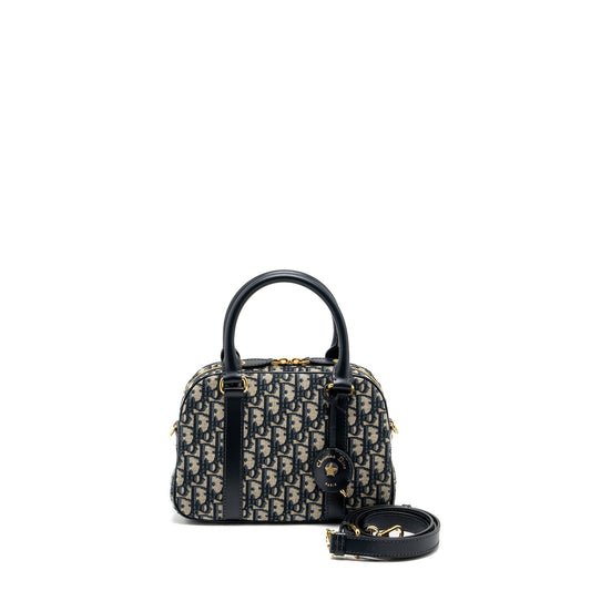 Dior Medium Bowling Purse dior oblique canvas blue