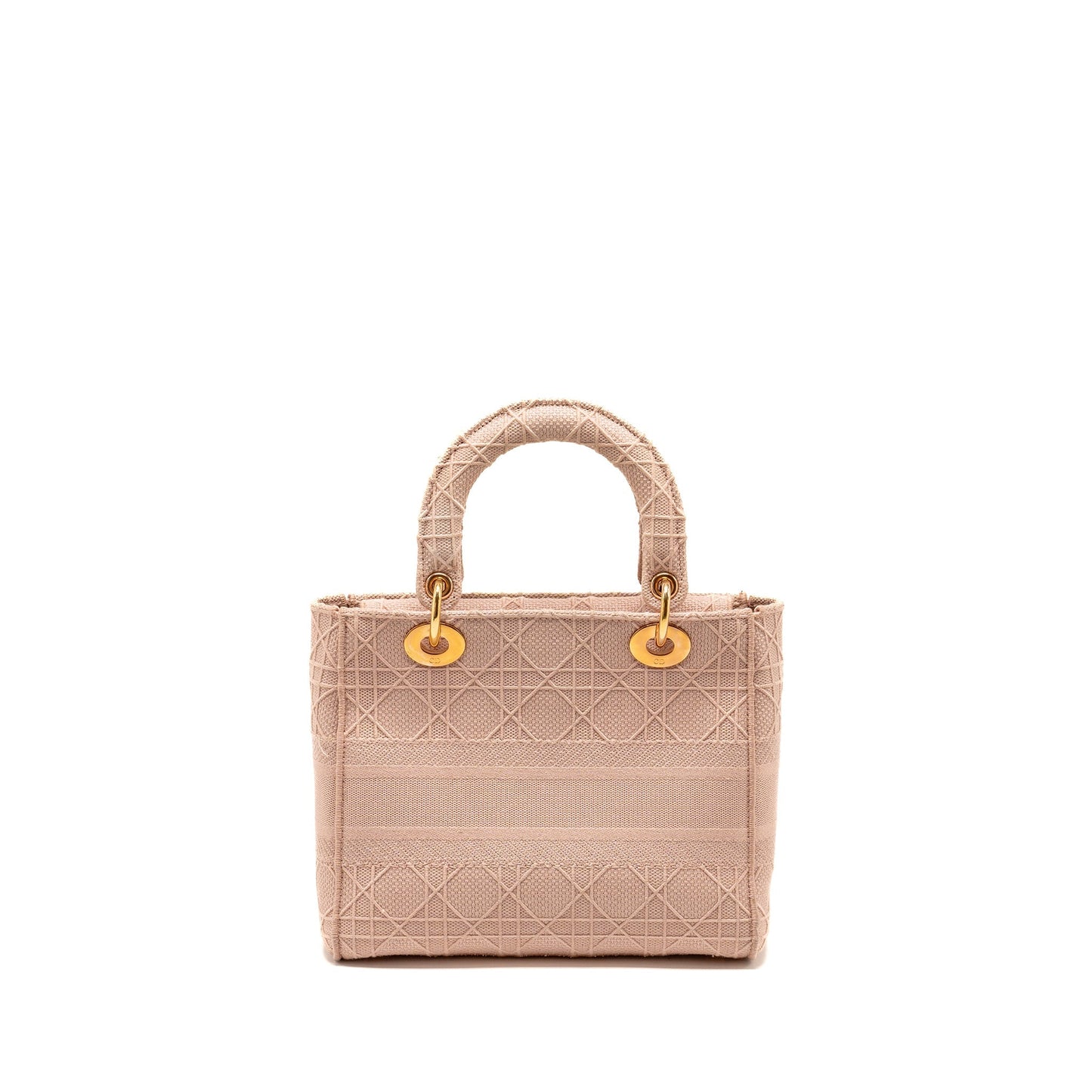 Dior Medium Lady D-Lite Purse Cannage Embroidery Rosewood Pink Hardware