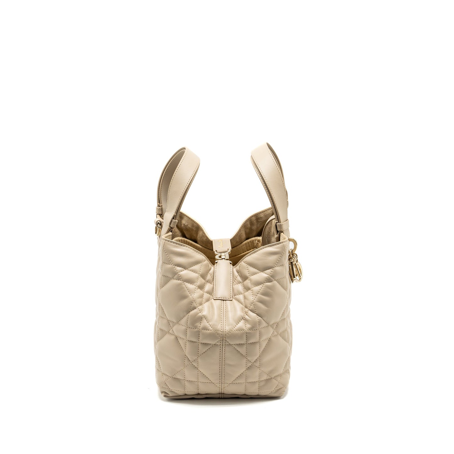 Dior Medium Dior Toujours Tote Purse Calfskin Powder Beige