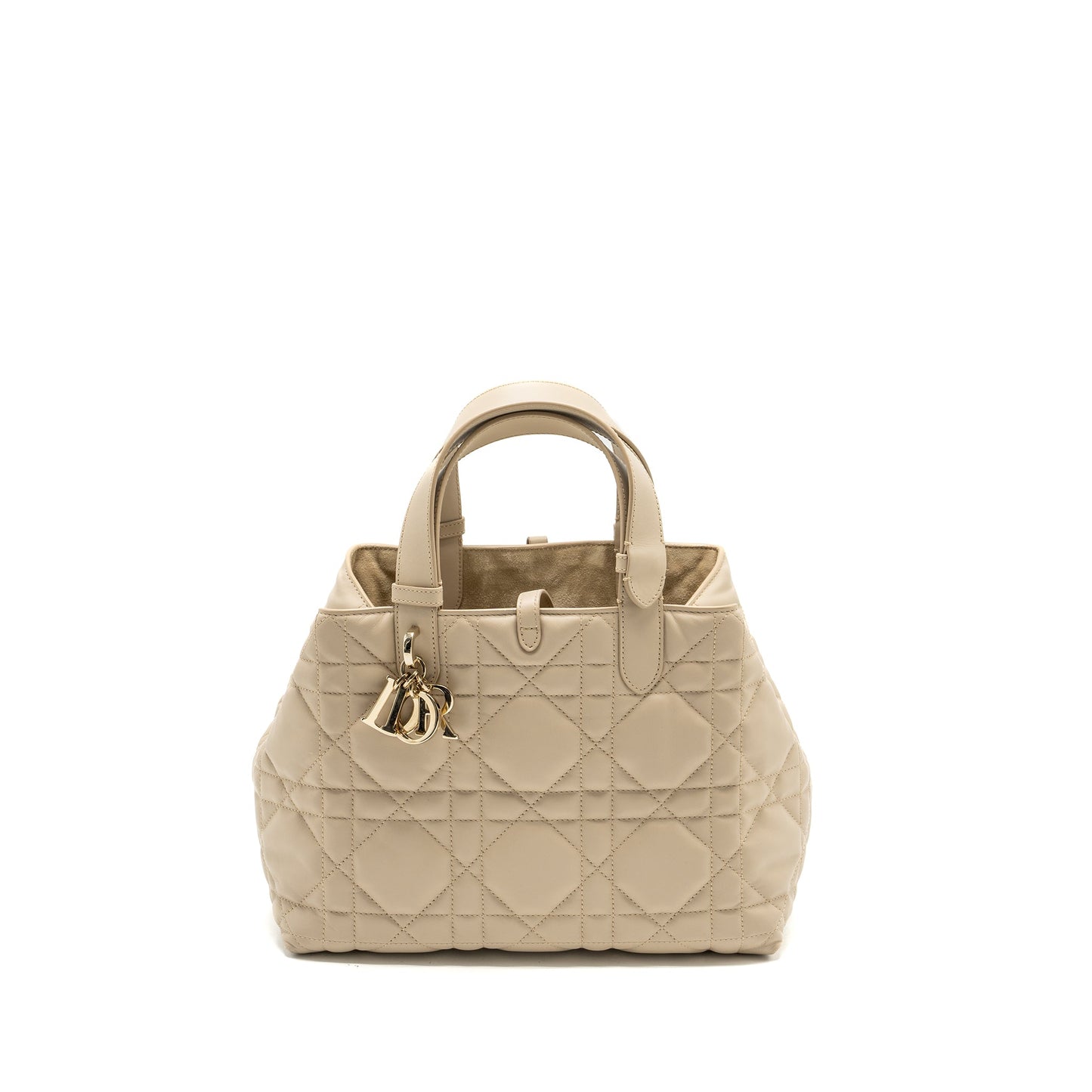 Dior Medium Dior Toujours Tote Purse Calfskin Powder Beige