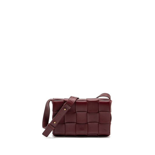 Bottega Veneta Classic Cassette Purse Lambskin Burgundy