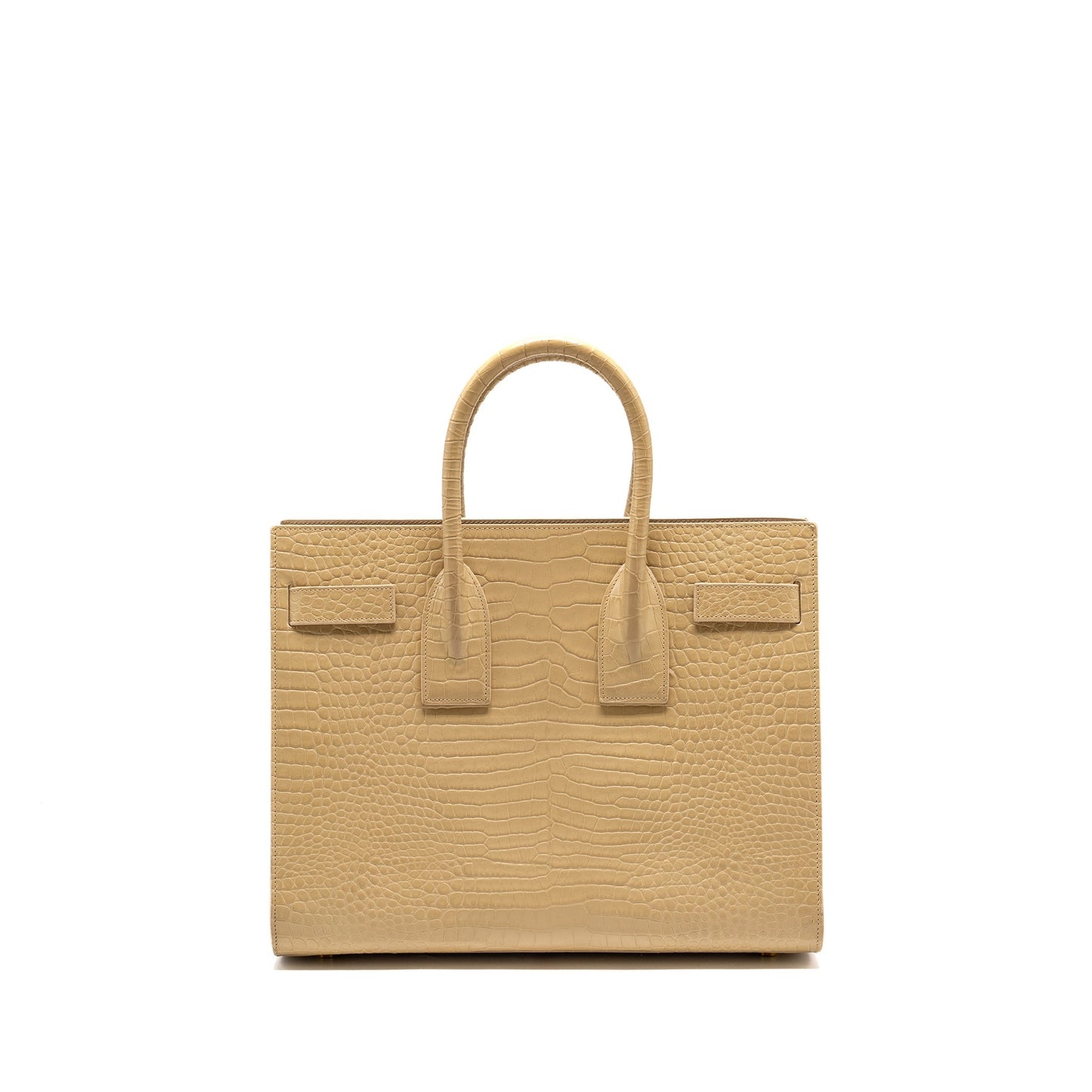 Saint Laurent /Ysl Sac De Jour Crocodile-Embossed Calfskin Beige
