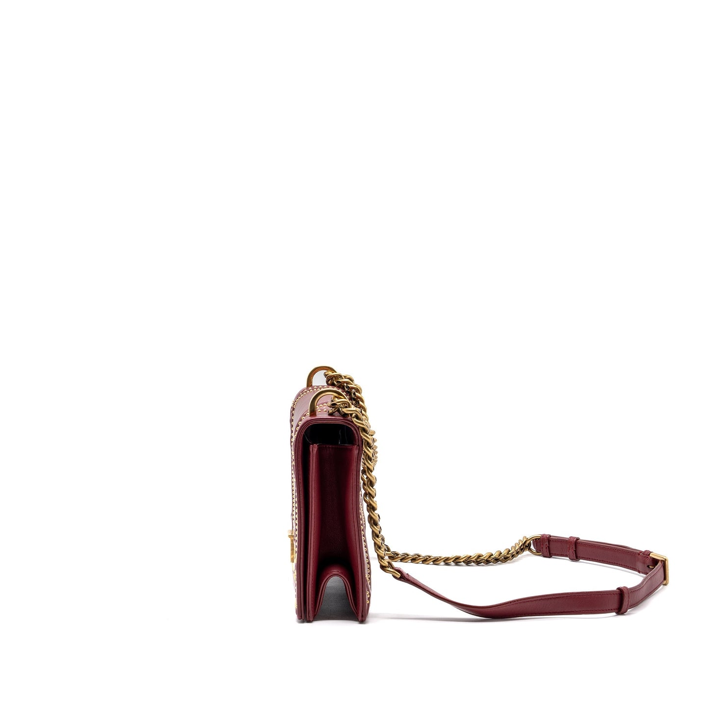 Dior medium diorama studded lambskin red