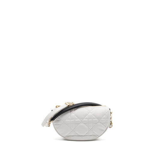 Dior Medium Dior Vibe Hobo Purse Lambskin White