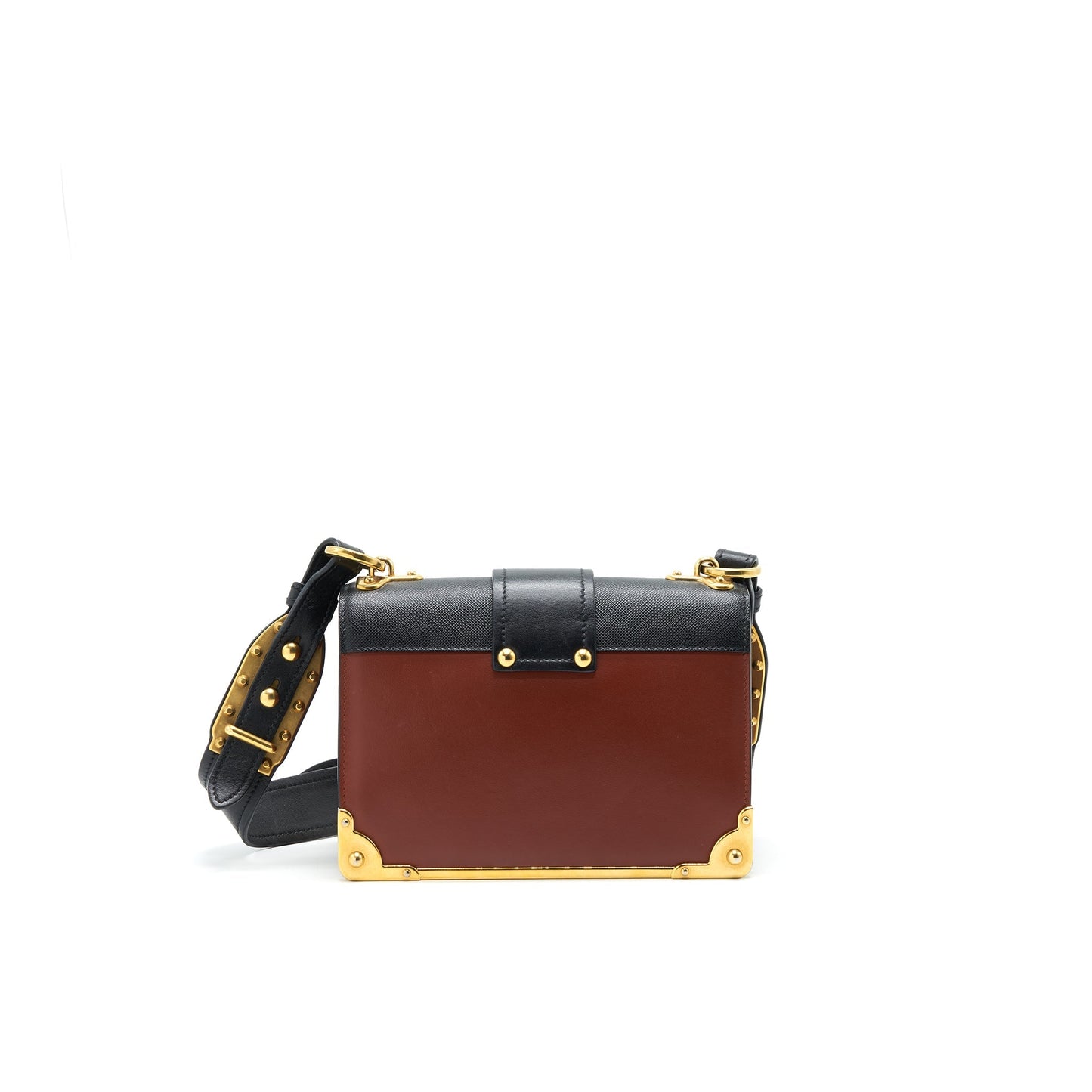 Prada Leather Cashier Purse burgundy/ Black