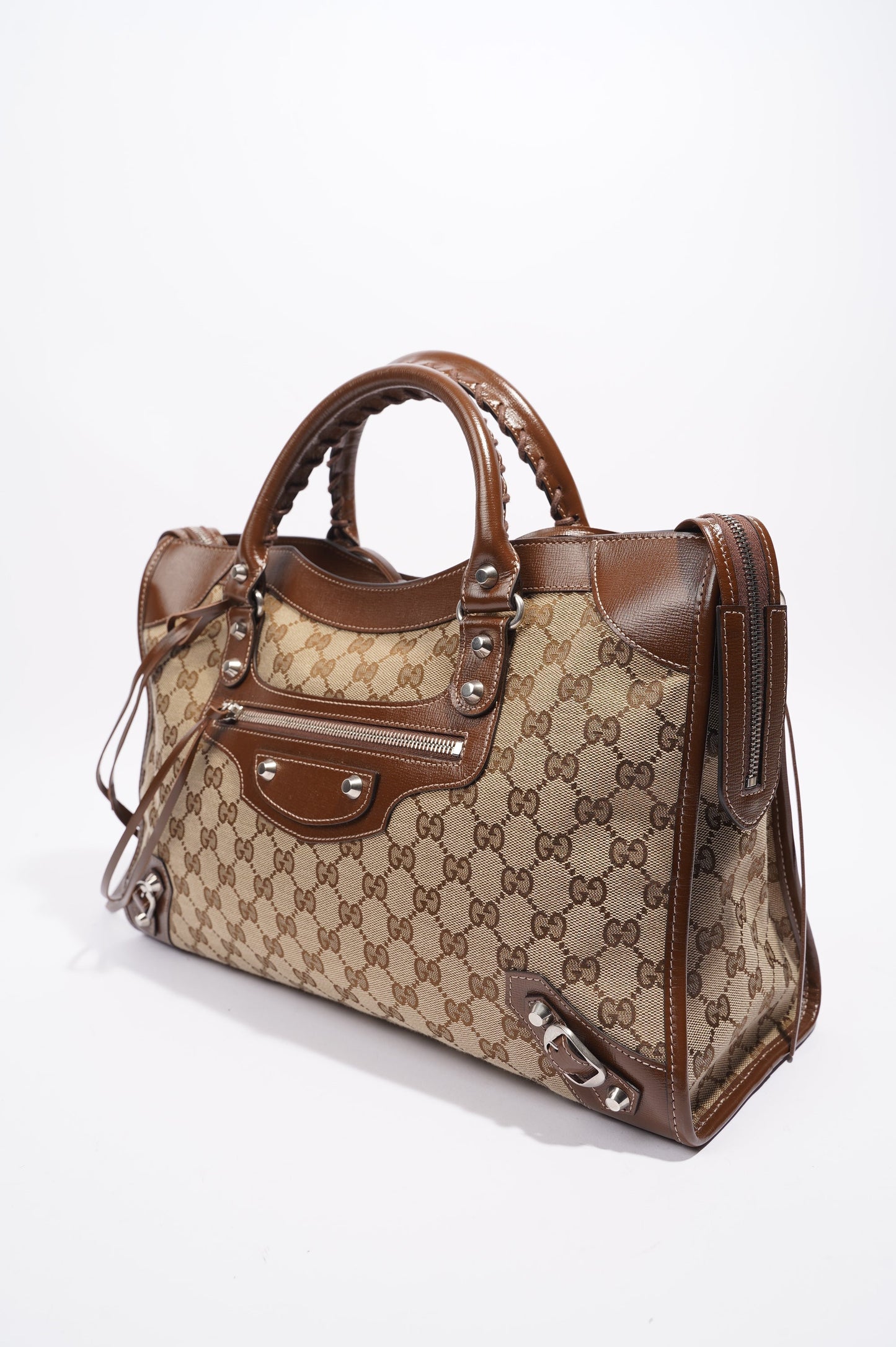 Gucci X Balenciaga Hacker Project GG Neo Classic Bag Brown Medium