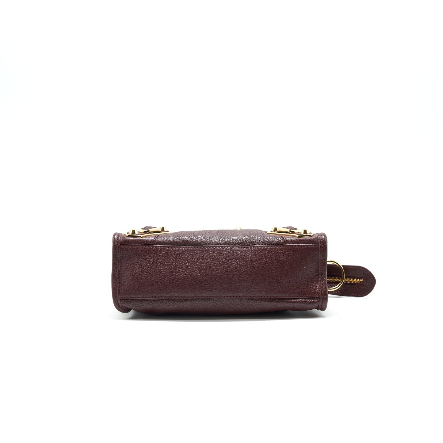 Balenciaga Mini Edged City Purse Burgundy with