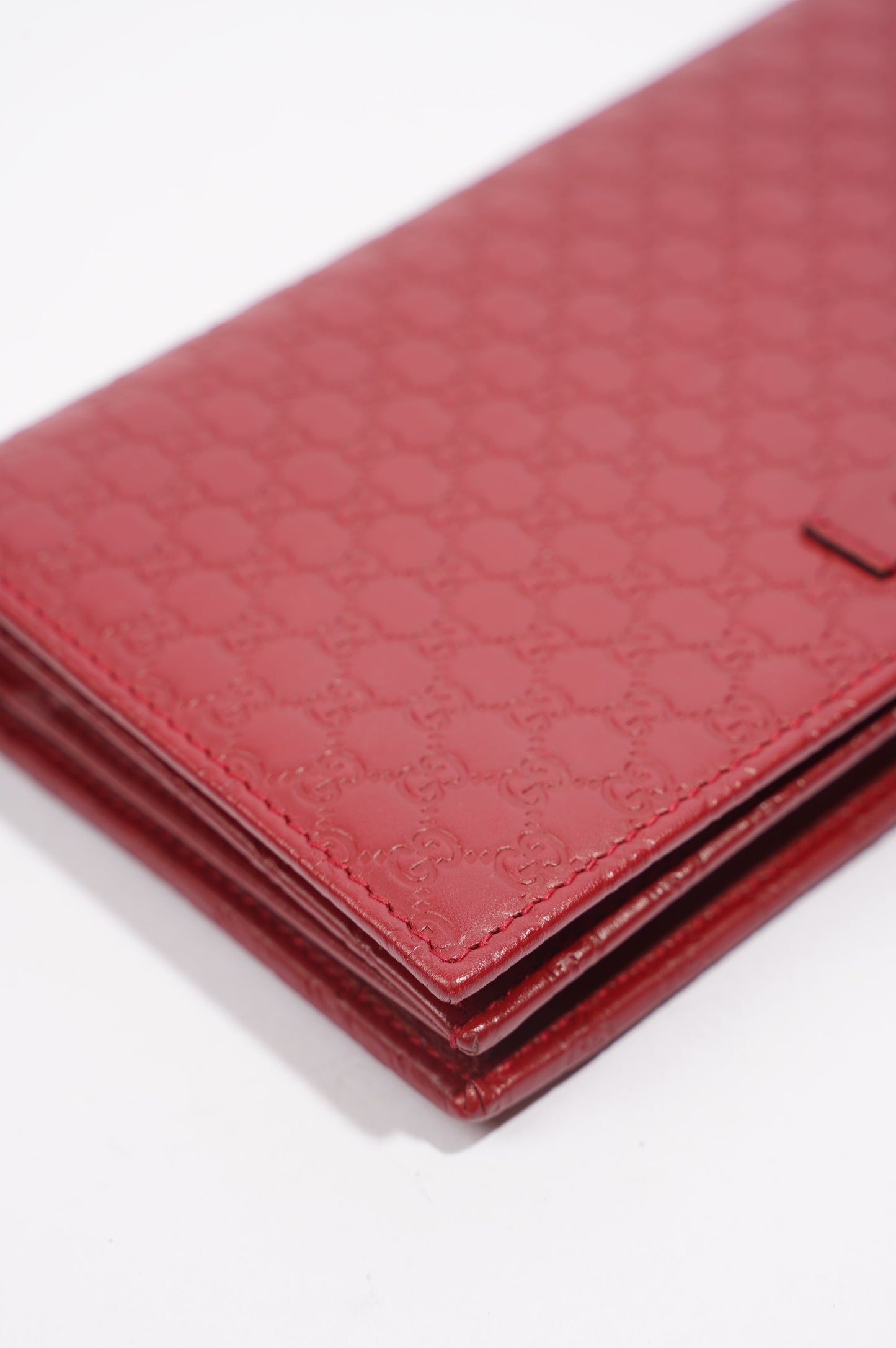 Gucci Womens Micro Guccissima Flap Crossbody Red Leather