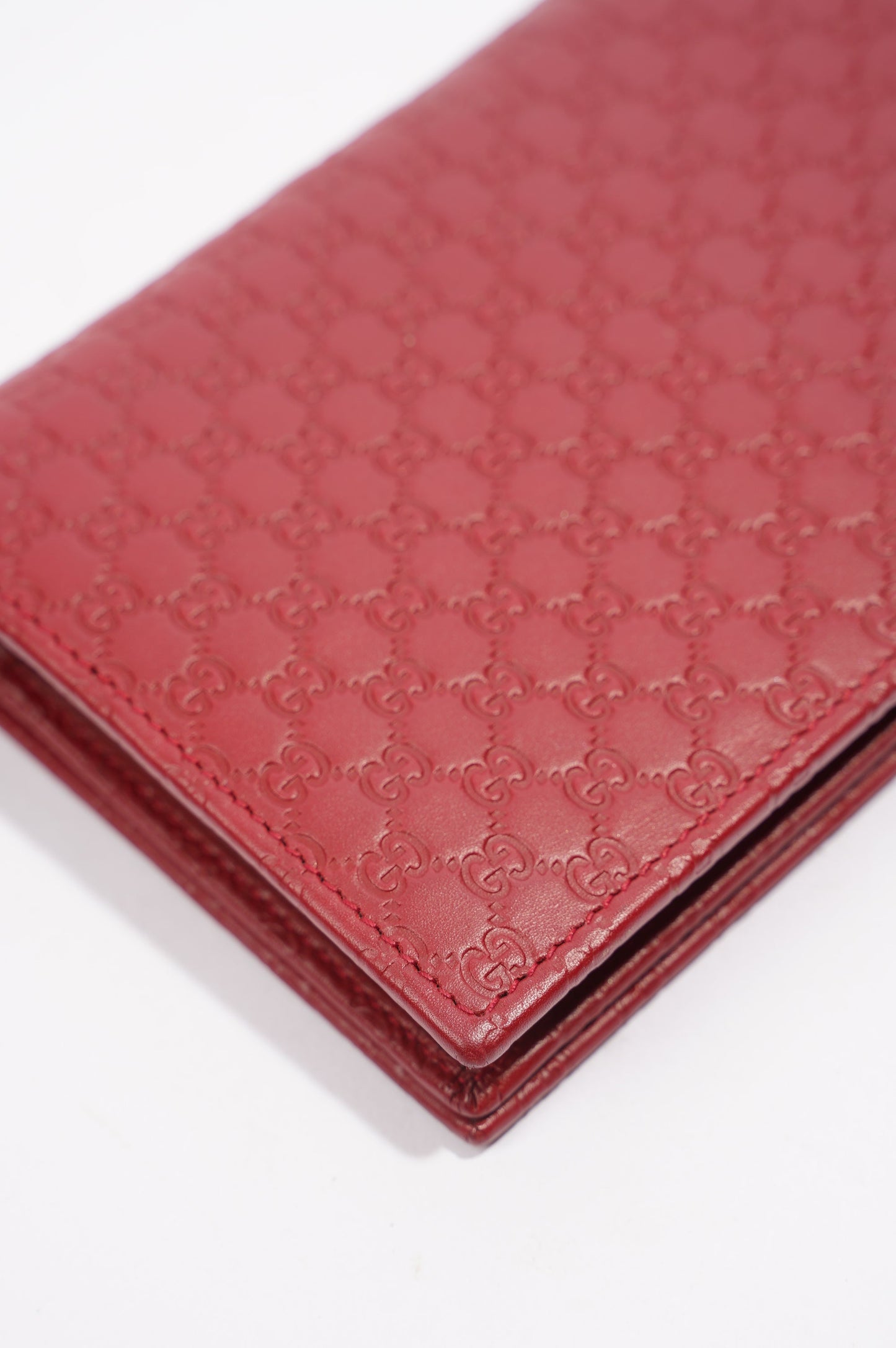 Gucci Womens Micro Guccissima Flap Crossbody Red Leather