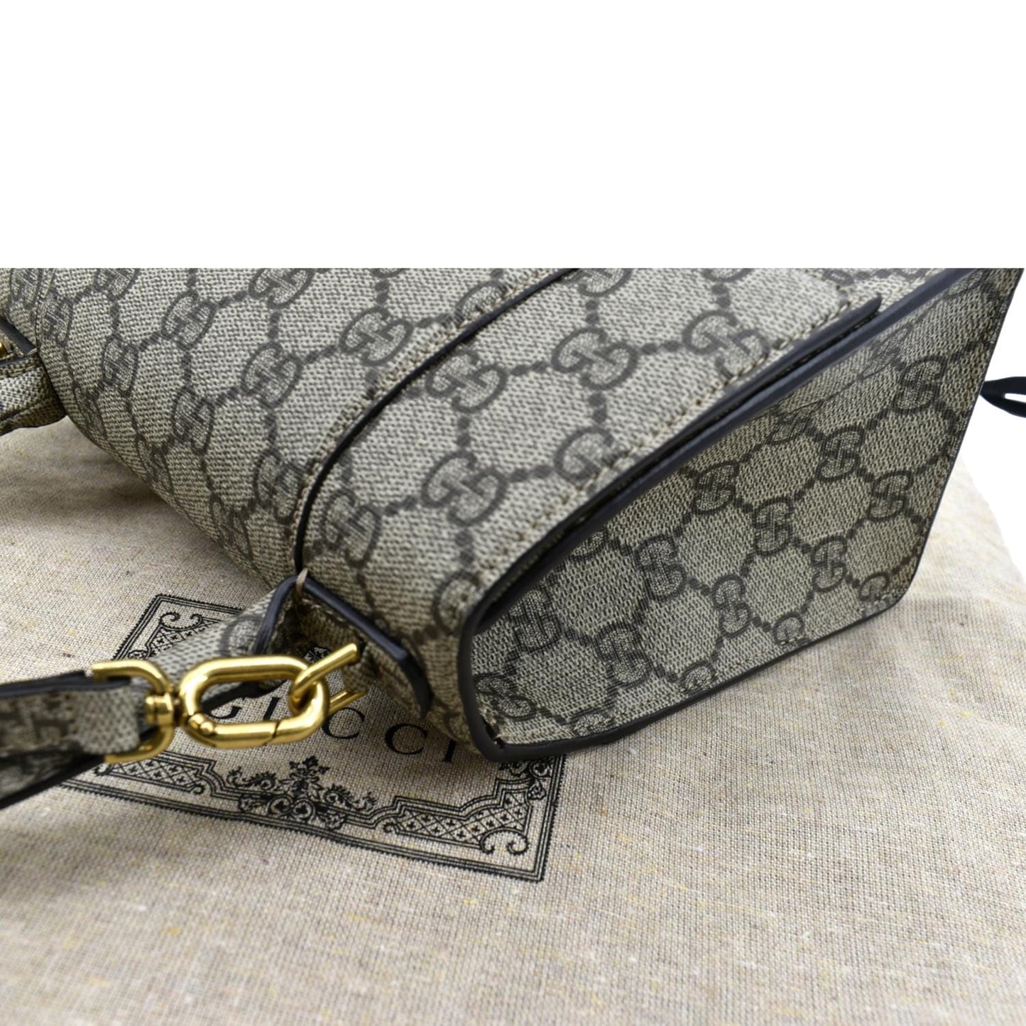 GUCCI x Balenciaga Hourglass GG Supreme Canvas Shoulder Bag Beige