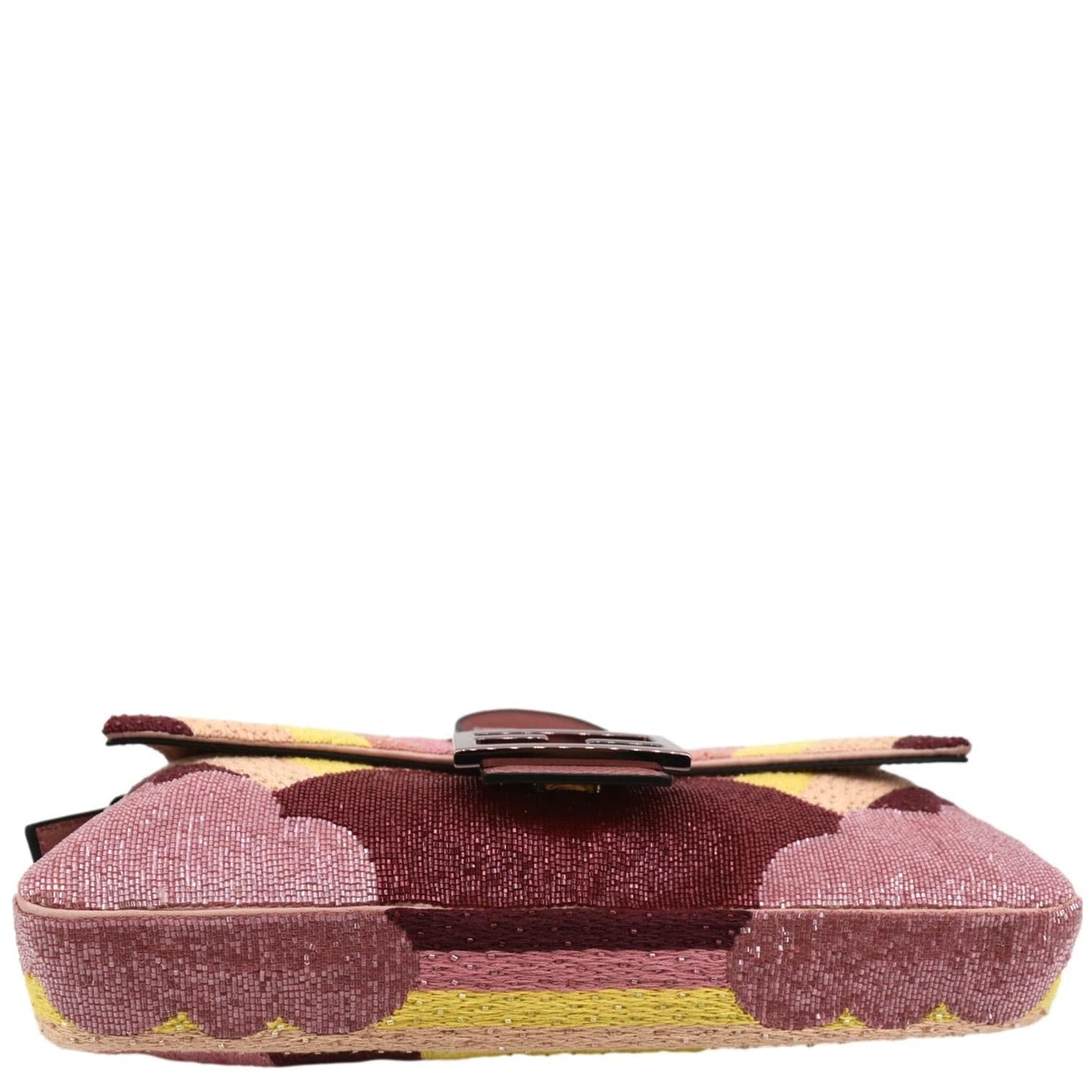 FENDI Baguette 1997 Satin Leather Shoulder Satchel Bag Multicolor