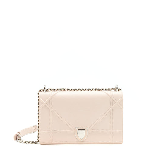 Dior Medium Diorama Purse Grained Calfskin light pink