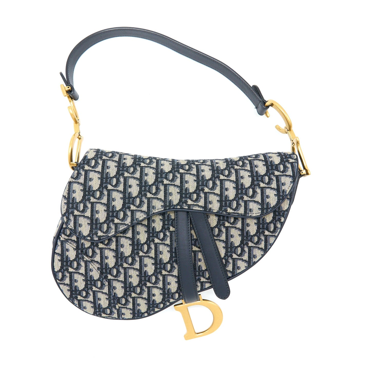 Dior Medium Dior Saddle Purse Blue Dior Oblique Jacquard