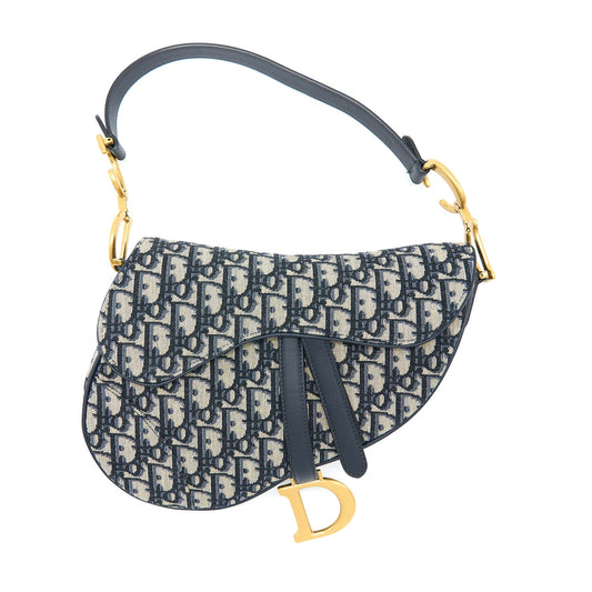 Dior Medium Dior Saddle Purse Blue Dior Oblique Jacquard