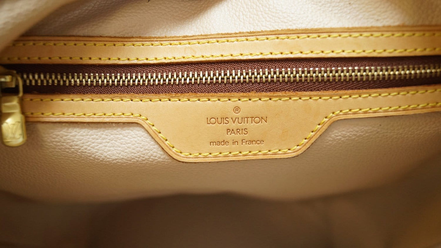 LOUIS VUITTON Monogram Canvas Brown Bucket GM Shoulder Bag