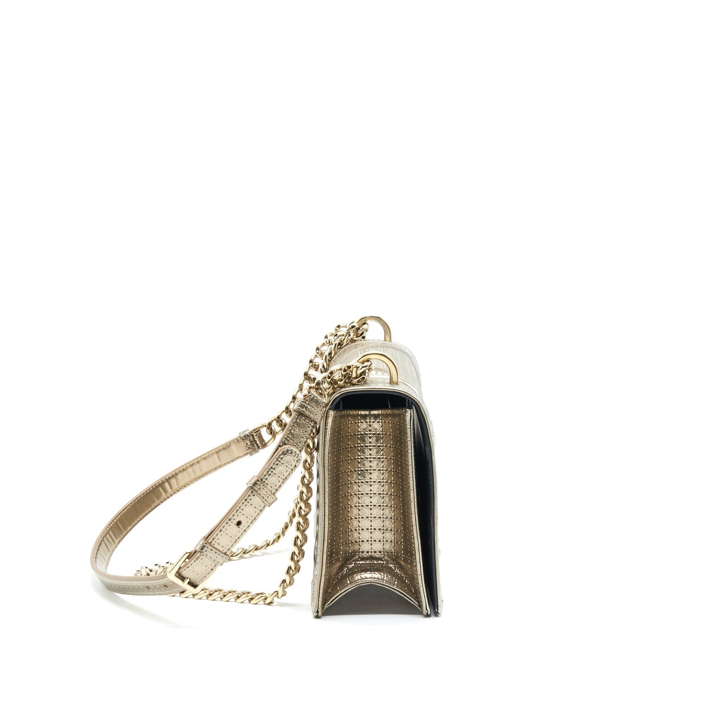 Dior Medium Diorama Metallic Light Gold With