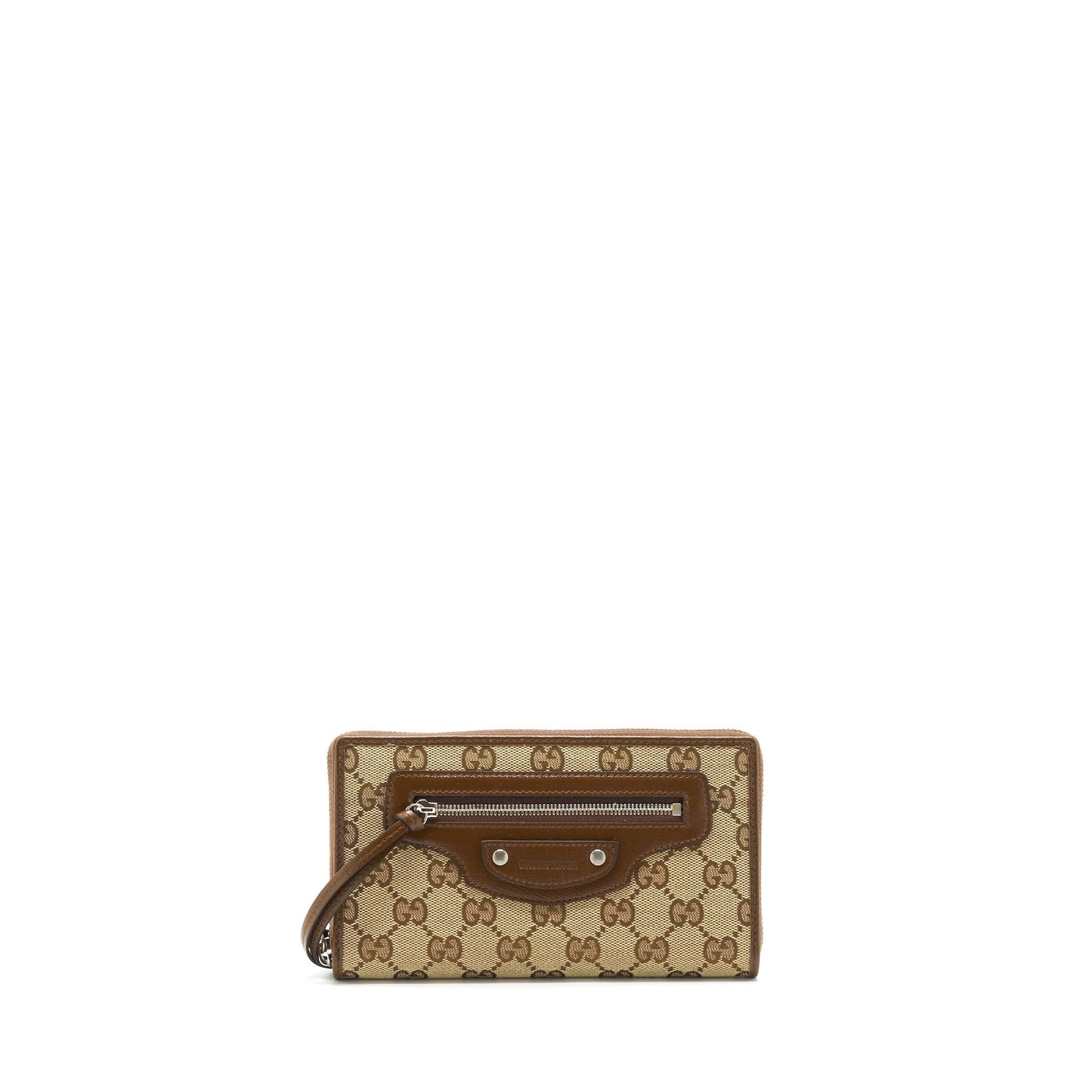 Gucci x Balenciaga Brown 2021 Classic Zip Long Wallet
