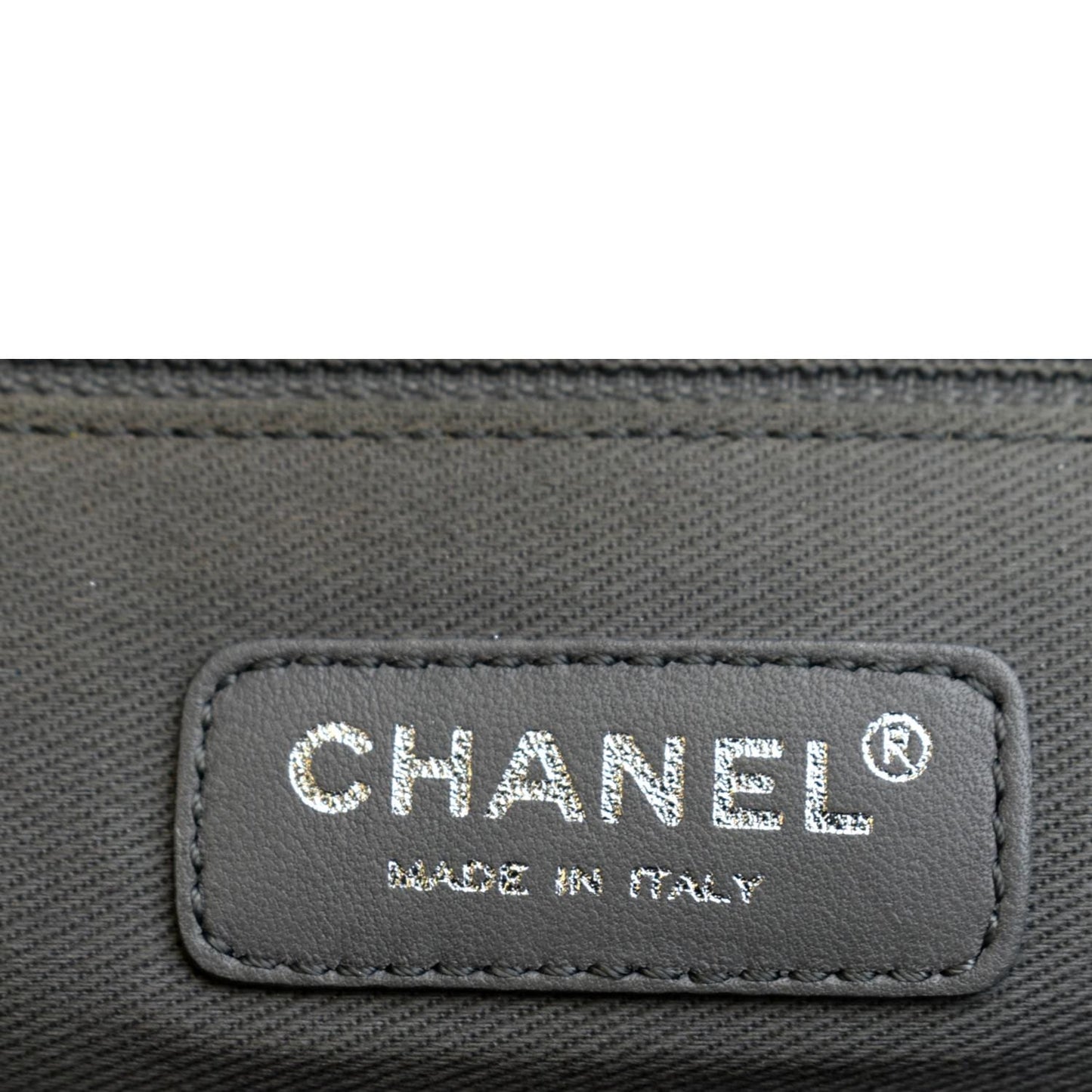 CHANEL Boy Leather Shopping Tote Bag Black