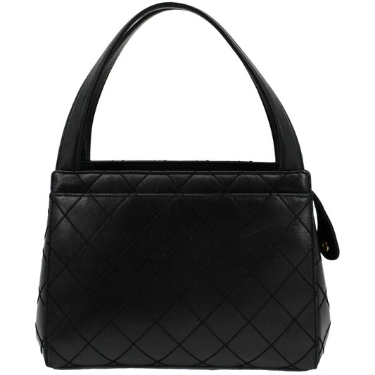 CHANEL Small   Lambskin Leather Handbag Black