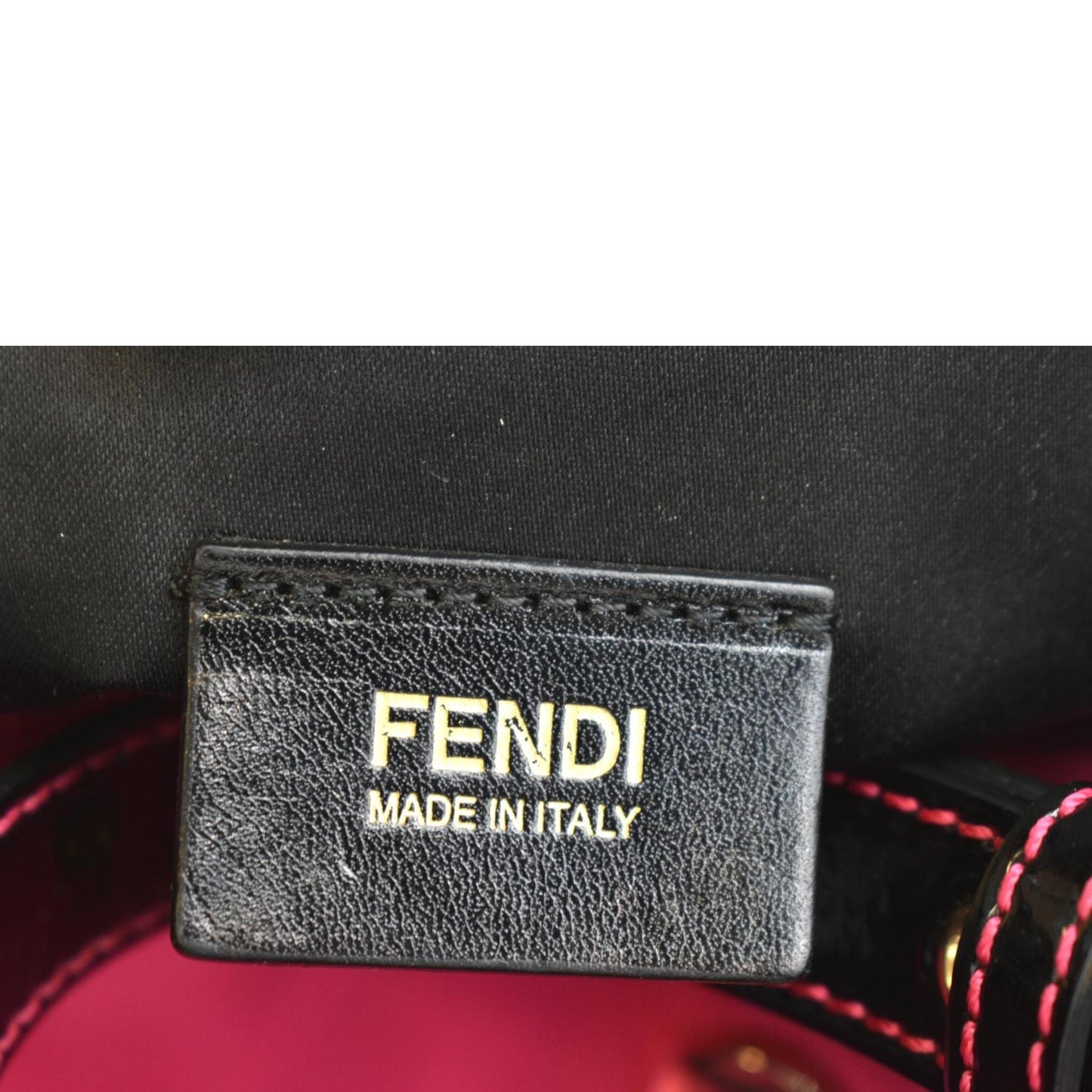 FENDI Zucchino Print Canvas Shopping Tote Bag Black