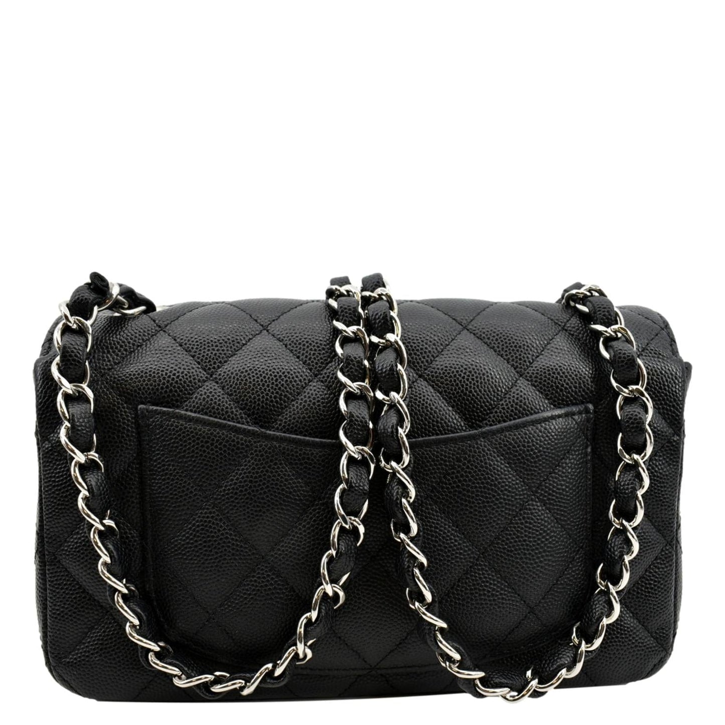 CHANEL Mini CC Flap Leather Shoulder Bag Black
