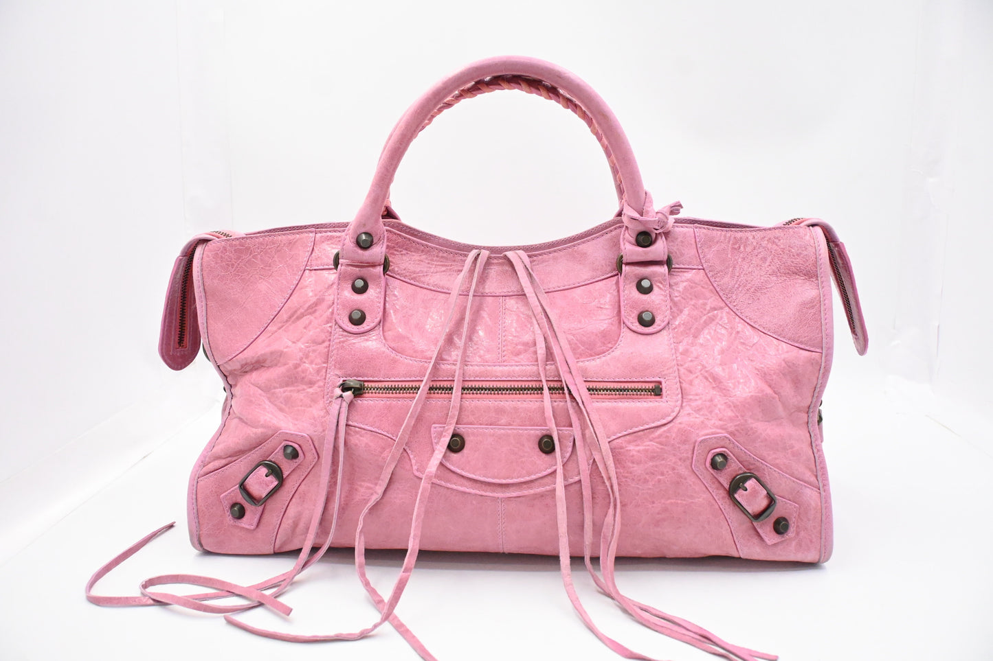 Balenciaga Large Le City in Pink Arena Leather