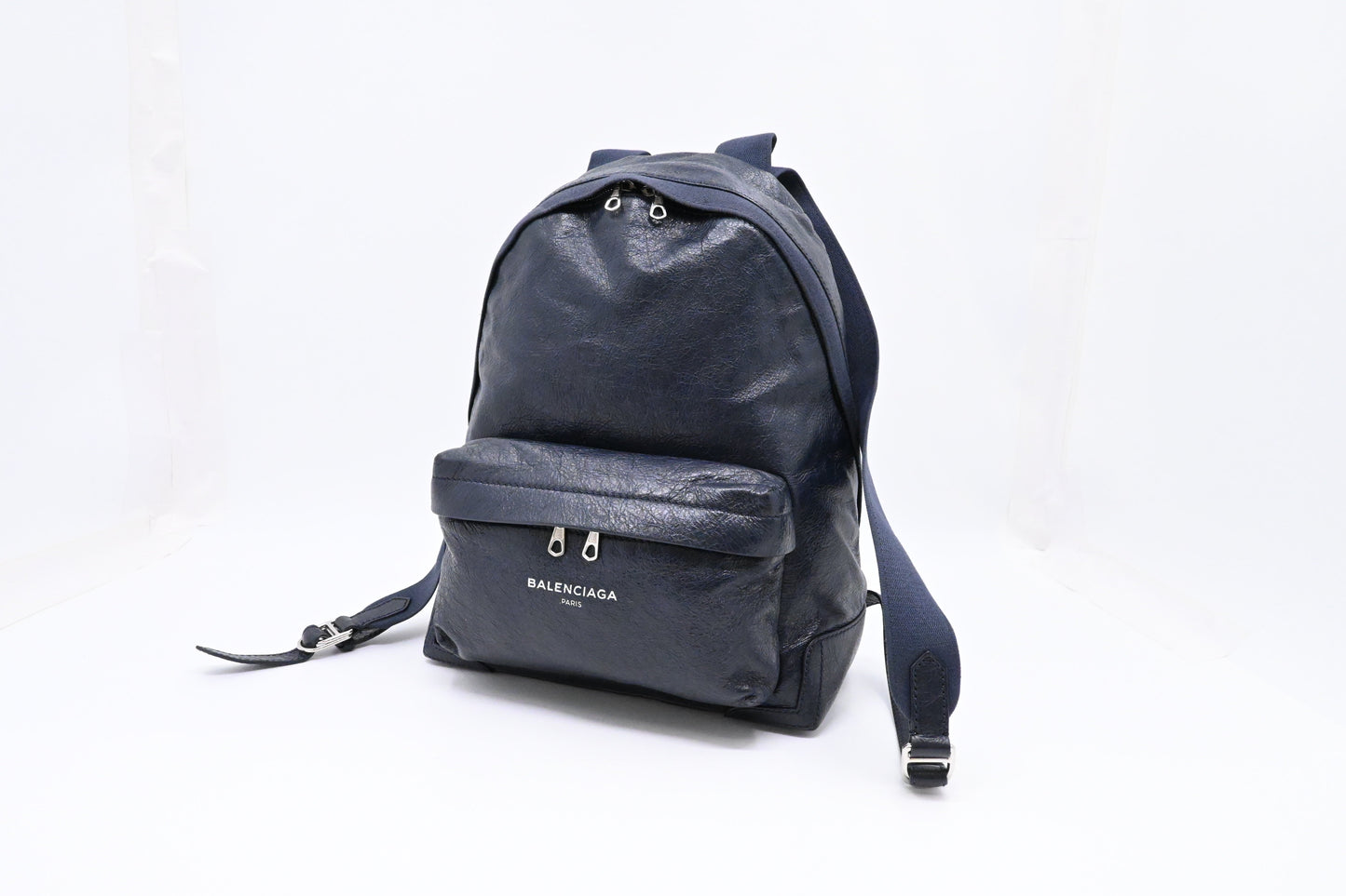 Balenciaga Explorer Backpack in Dark Blue Leather