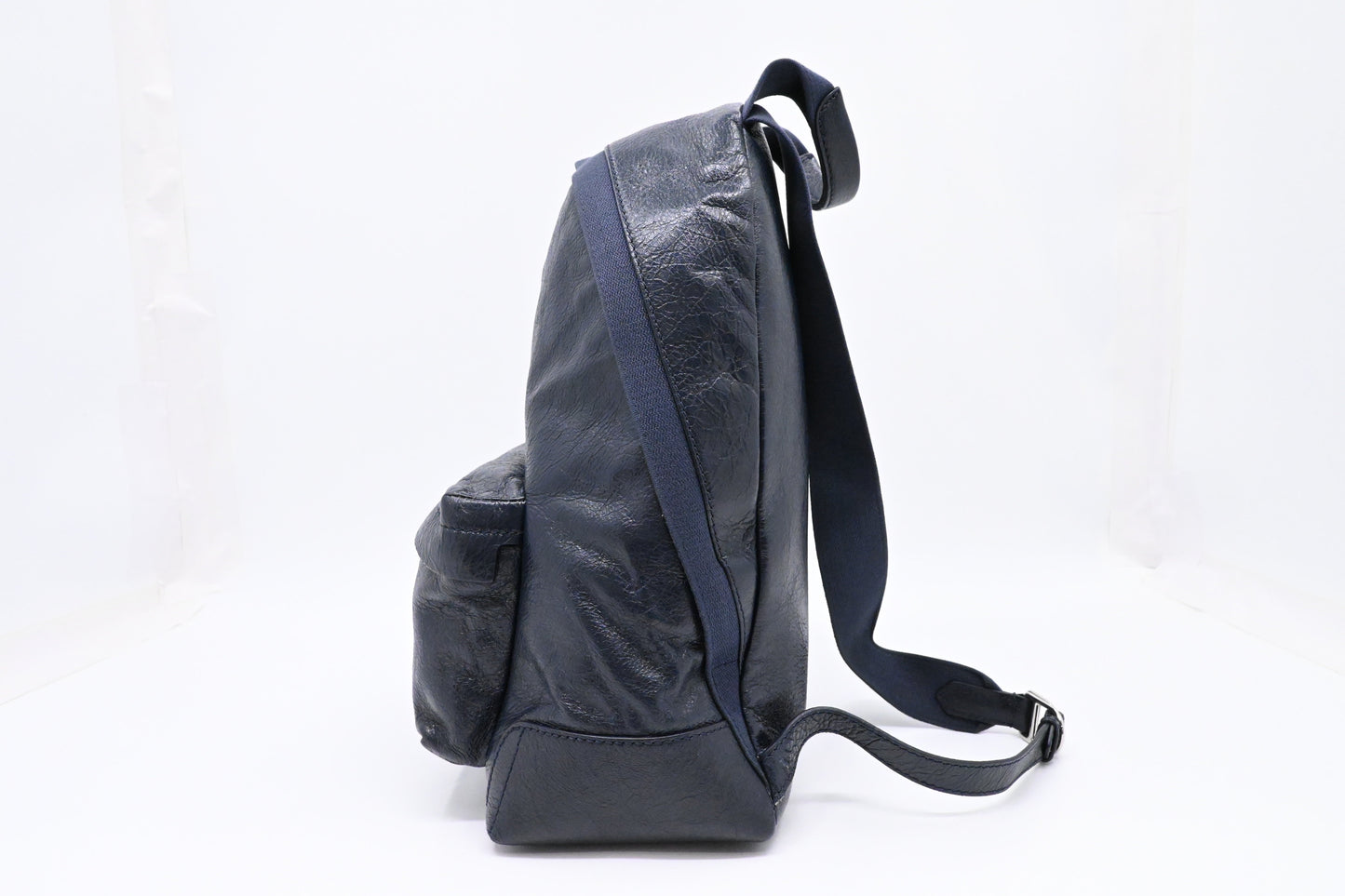 Balenciaga Explorer Backpack in Dark Blue Leather