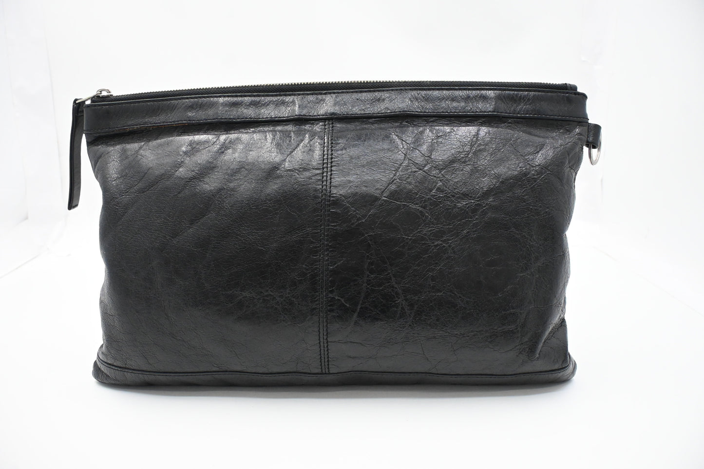 Balenciaga City Clutch in Black Leather