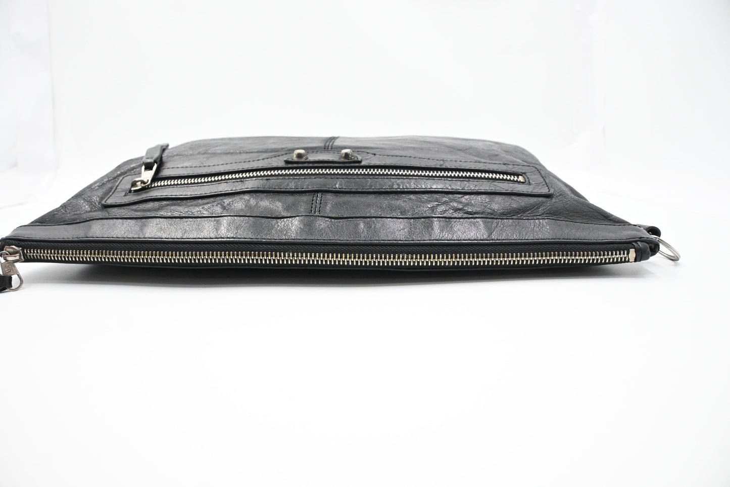 Balenciaga City Clutch in Black Leather