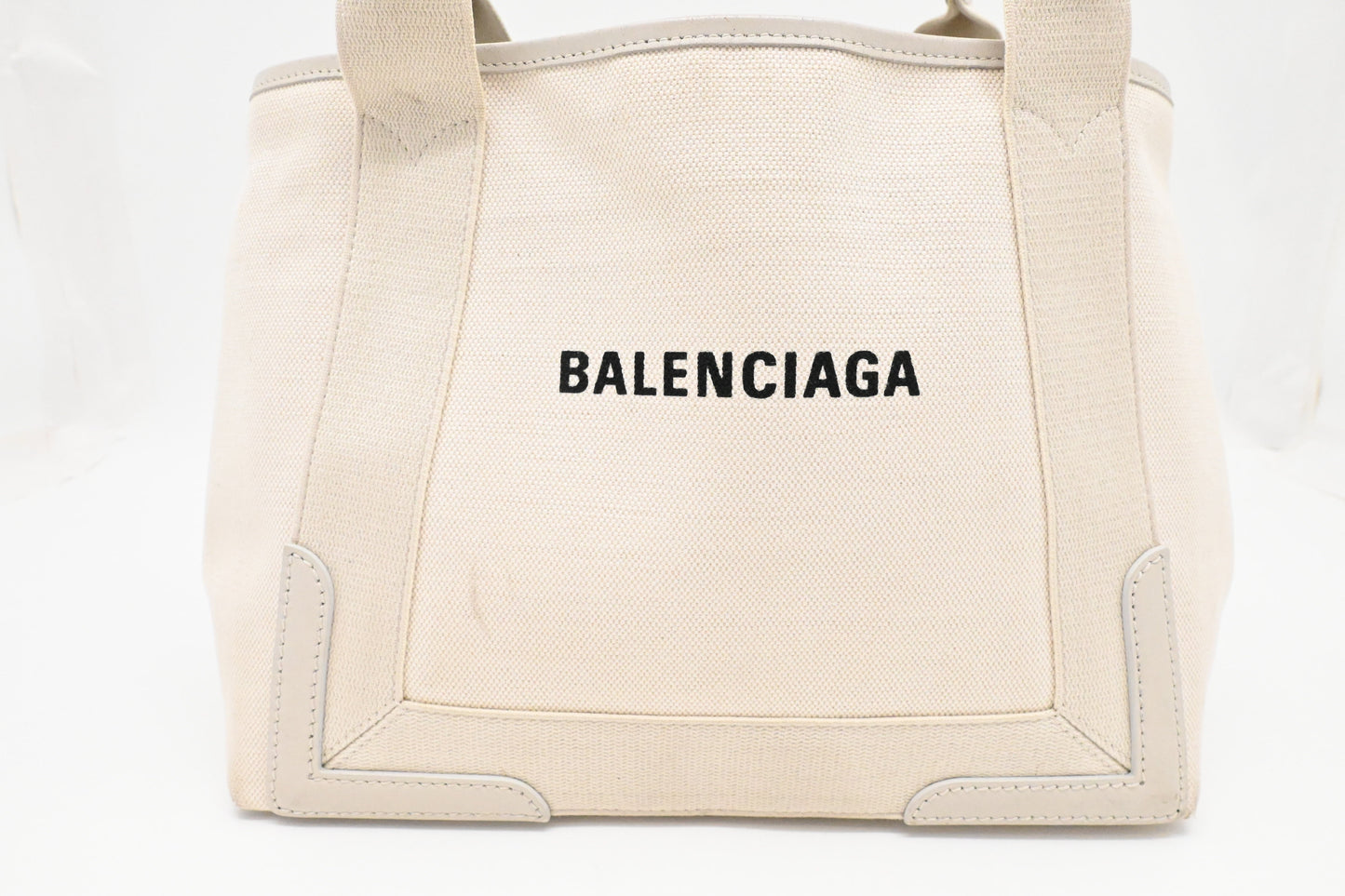 Balenciaga Cabas Small in Ivory White Canvas