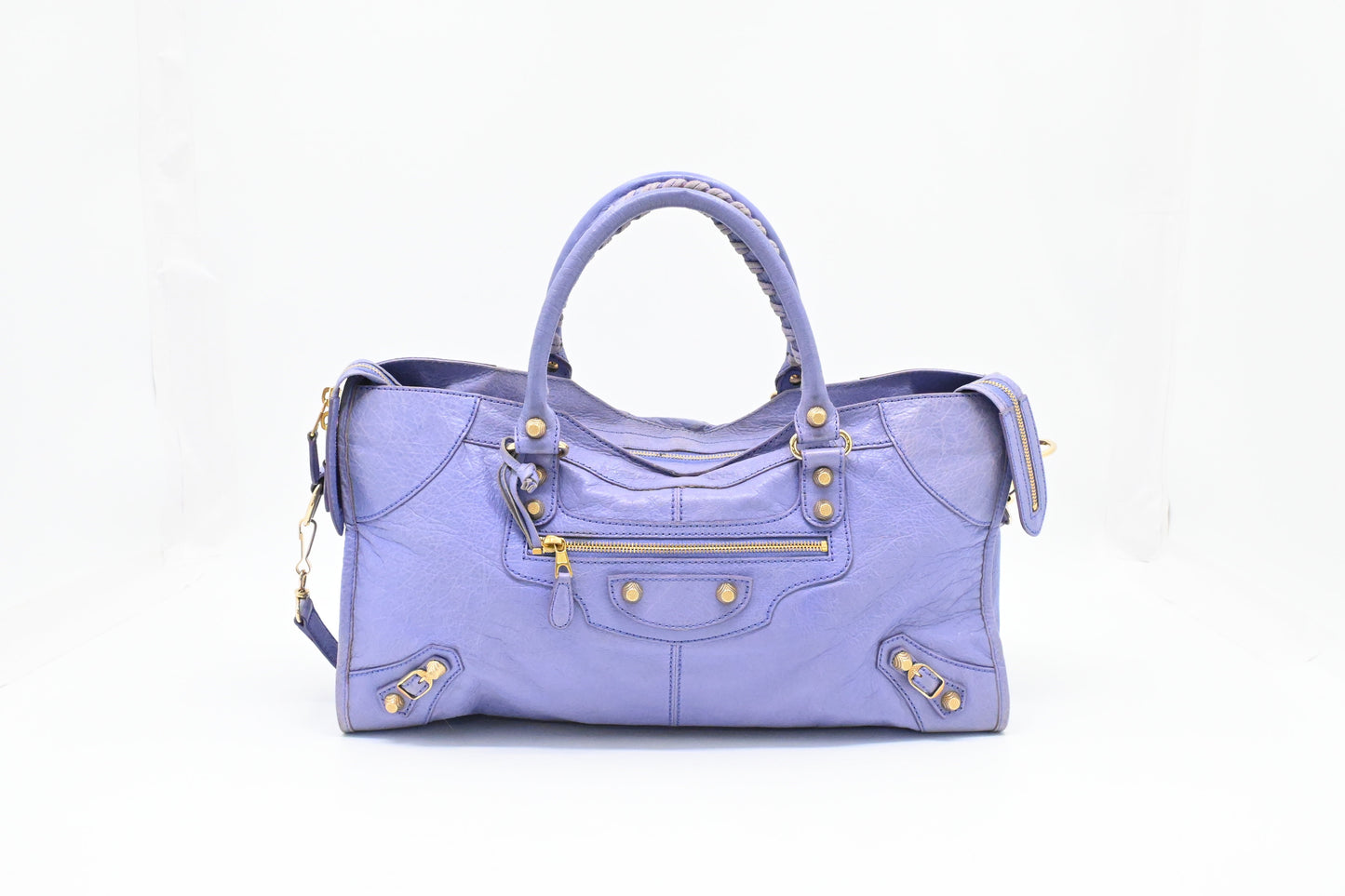 Balenciaga Le City in Lavender Arena Leather