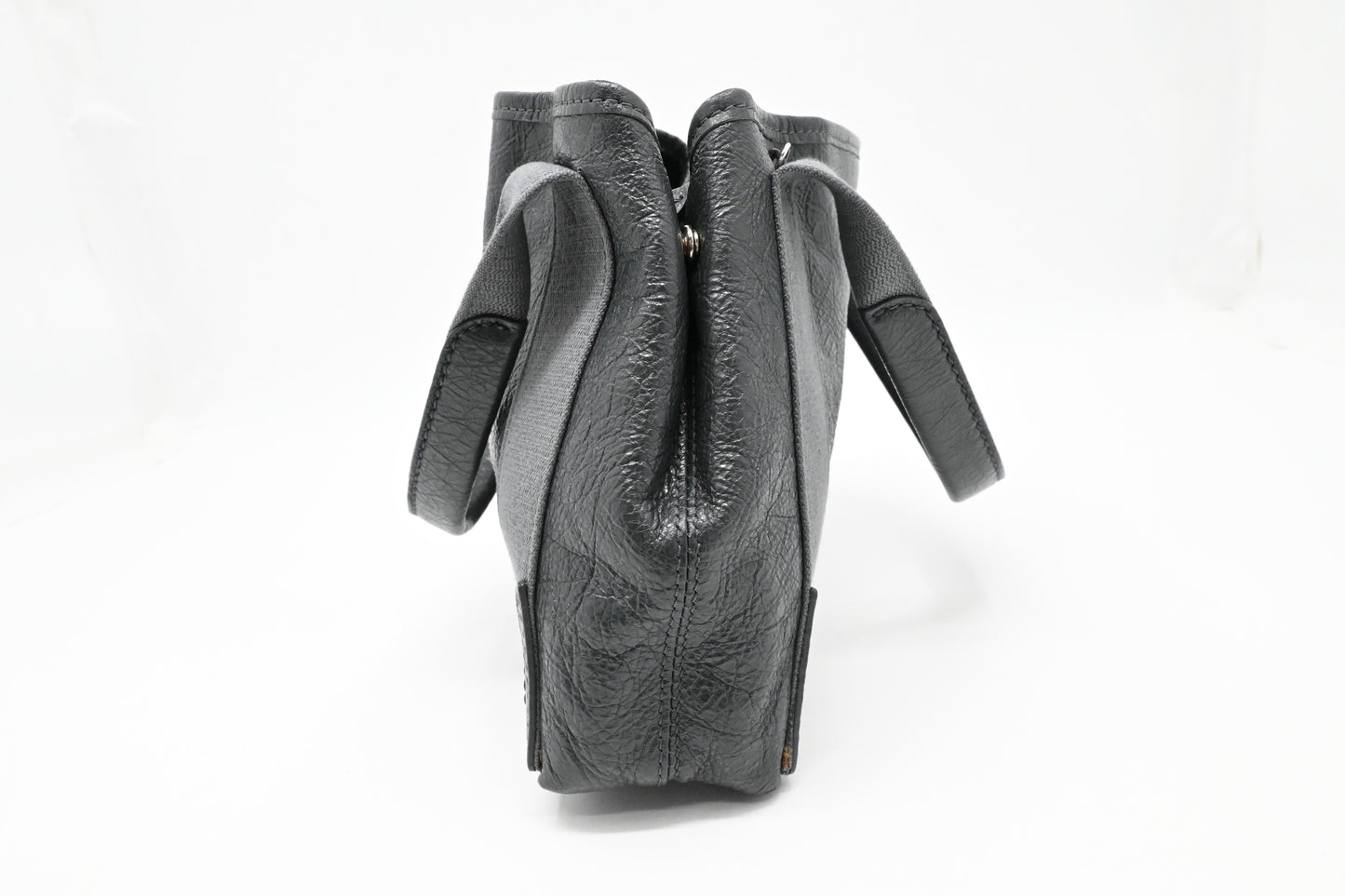 Balenciaga Navy Cabas XS Tote in Gray Leather