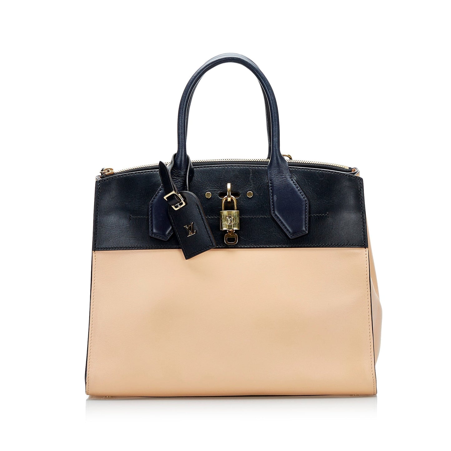 Louis Vuitton City Steamer MM Beige Calfskin