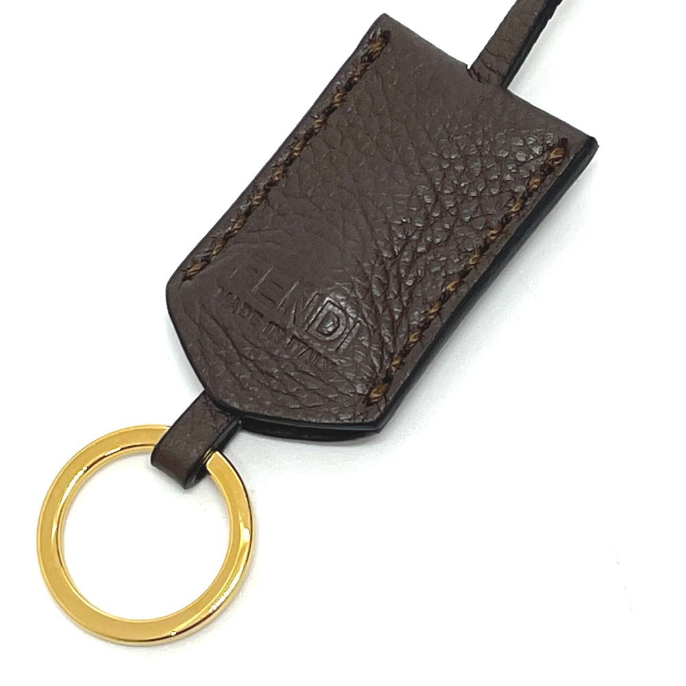 FENDI Tote Bag 8BH268 Leather / canvas Brown Zucca FF pattern Shoulder