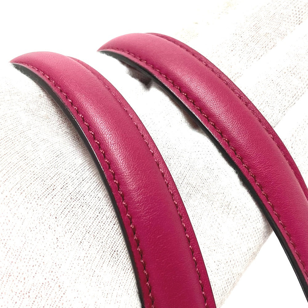 FENDI Handbag 8BN251 Leather / canvas Brown x purple type Pecan Women