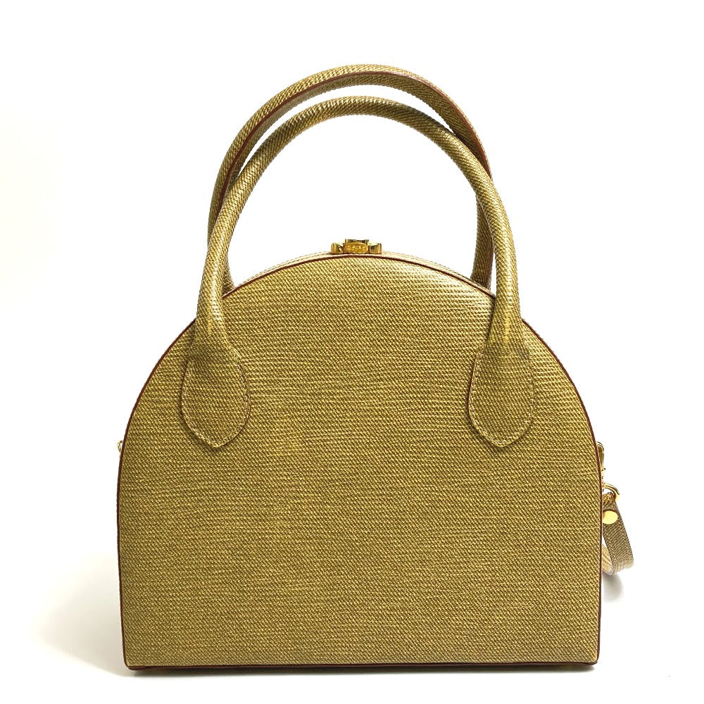 FENDI Handbag leather Beige type Semicircular form Women