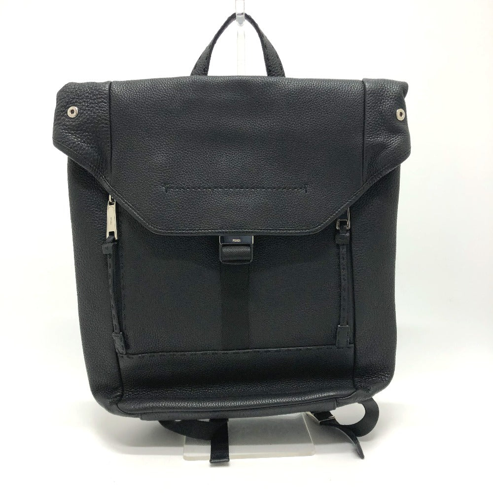 FENDI Backpack 7VZ011 leather black Backpack mens