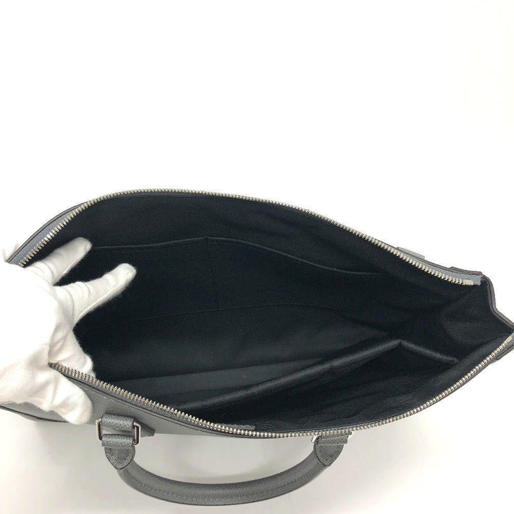 LOUIS VUITTON Business bag M30856 Taiga Leather gray Taiga Slim briefcase mens  d