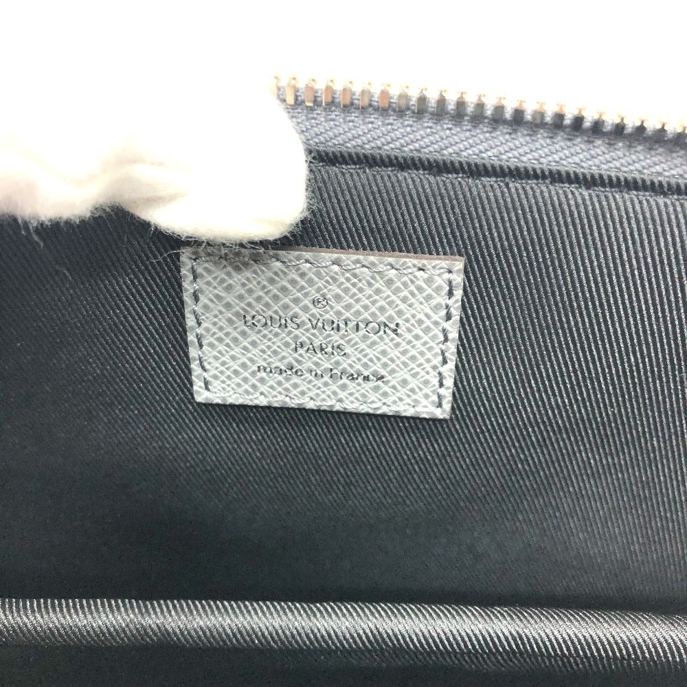 LOUIS VUITTON Business bag M30856 Taiga Leather gray Taiga Slim briefcase mens  d