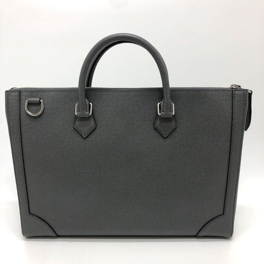 LOUIS VUITTON Business bag M30856 Taiga Leather gray Taiga Slim briefcase mens  d