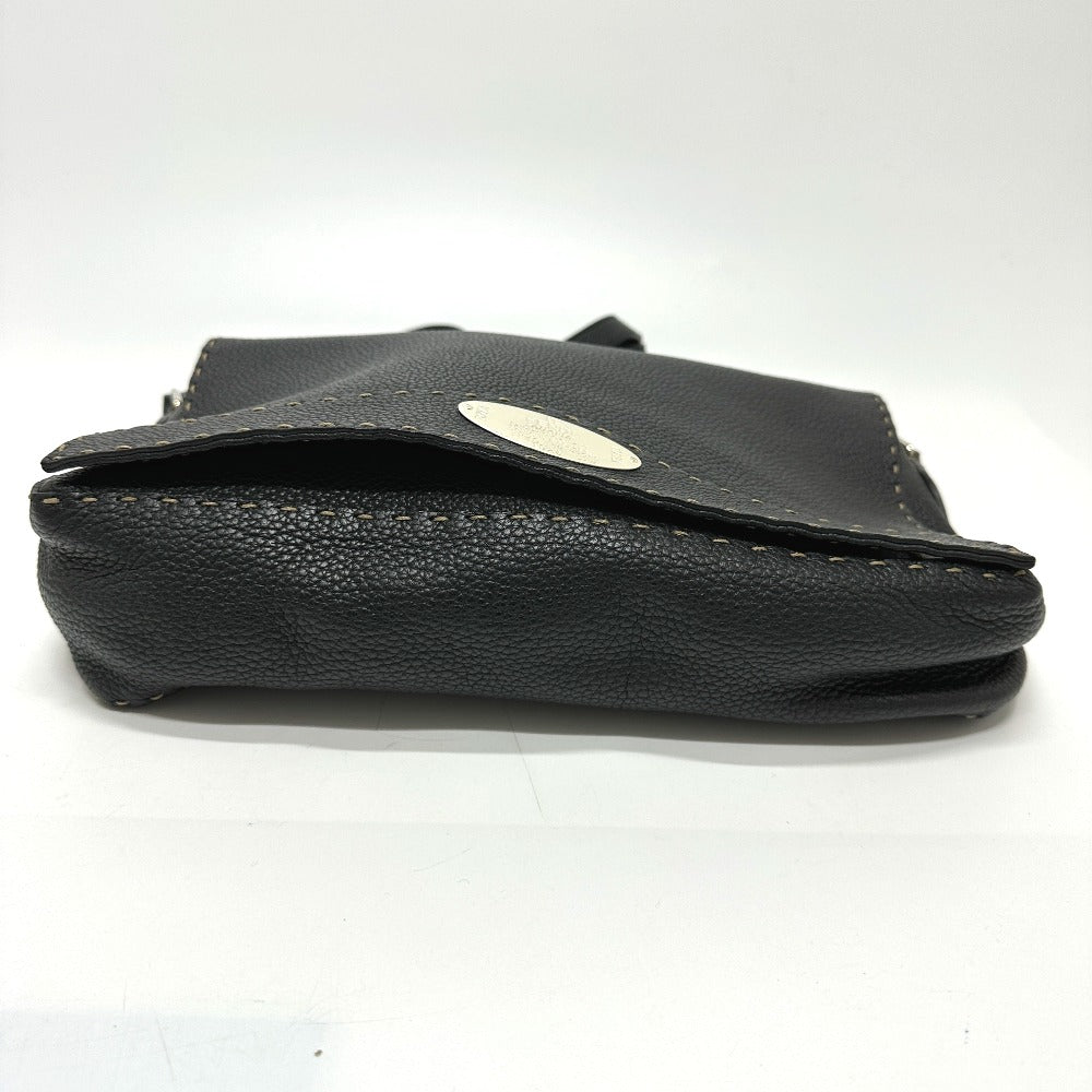 FENDI Shoulder Bag 8BT116 leather black Celeria unisex(Unisex)