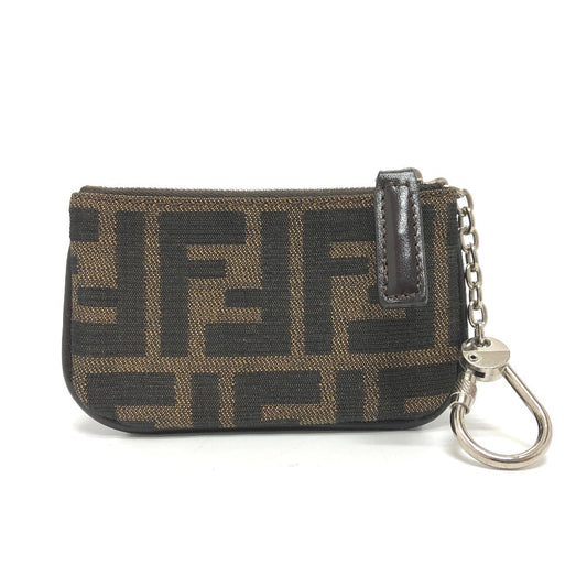 FENDI Coin case canvas Brown Zucca Women